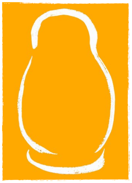 Logo oranje krijtrand
